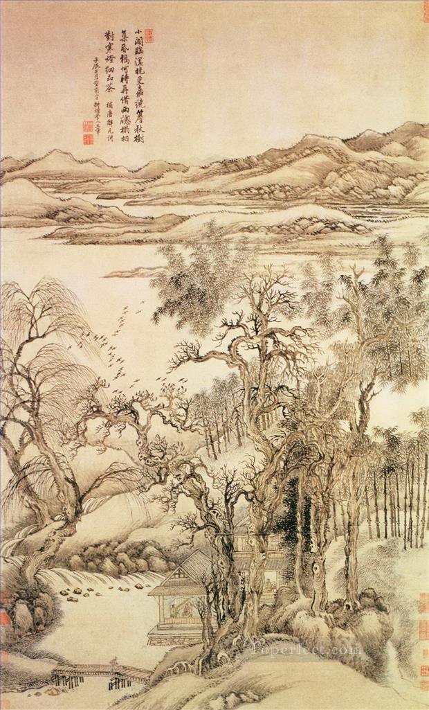 Árboles Wanghui en otoño chino antiguo Pintura al óleo